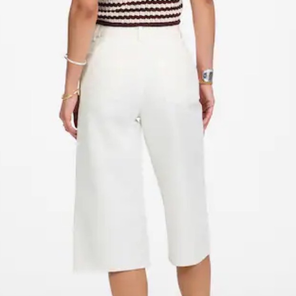 MADEWELL White Capri Cropped Denim Culottes Jeans Size 30 - Picture 4 of 6